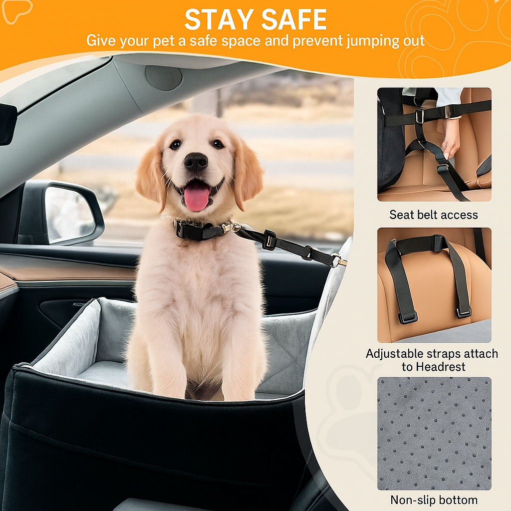 Luxury Dog Booster Car Seat