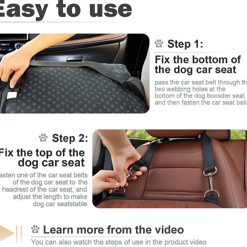 Luxury Dog Booster Car Seat