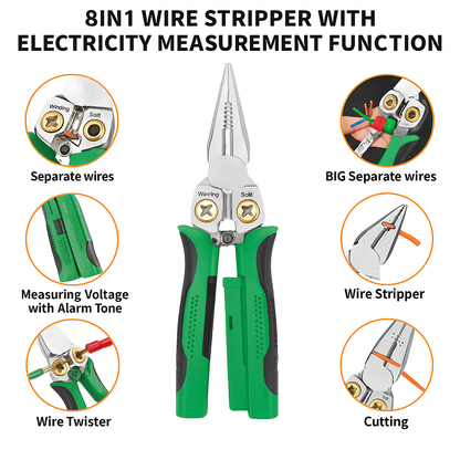 8-in-1 Pliers & Wire Stripper