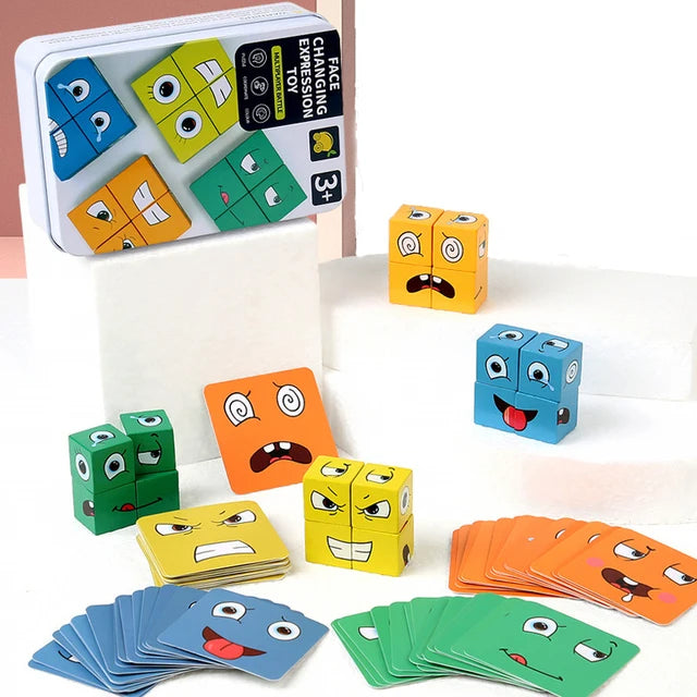 Family Fun Face Puzzle Block Game