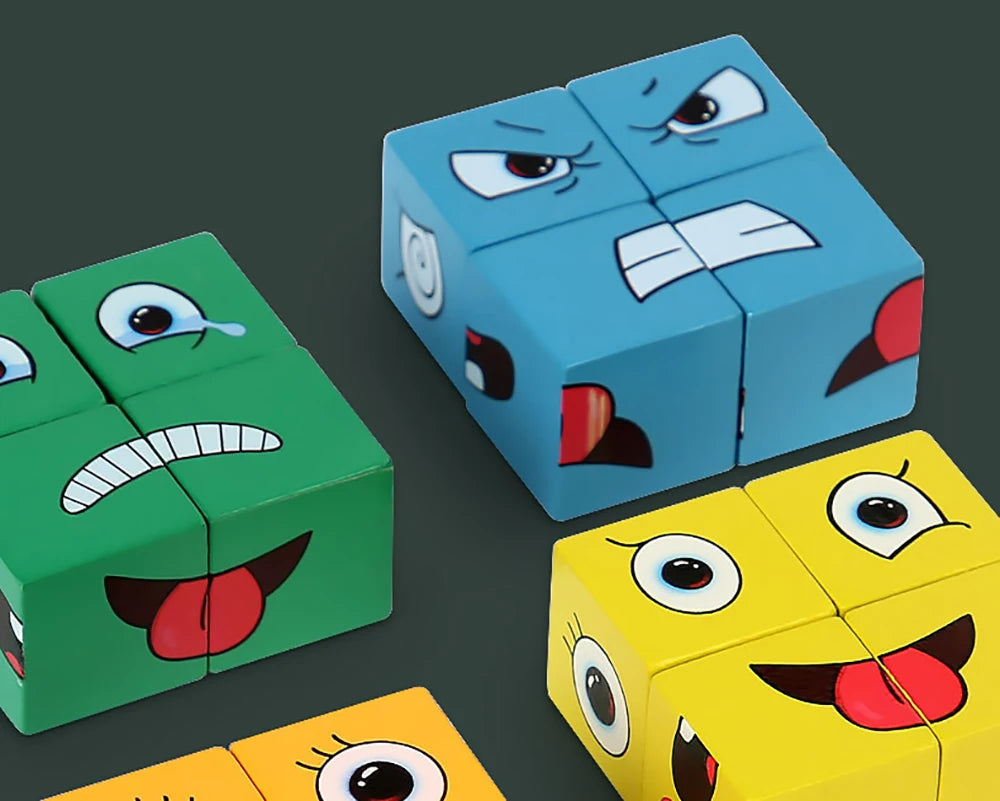 Family Fun Face Puzzle Block Game