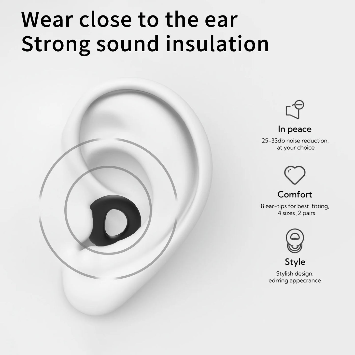 Silicone Noise-Canceling Earplugs