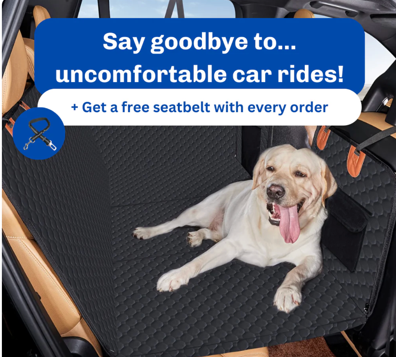 Hard bottom seat cover + Free belt