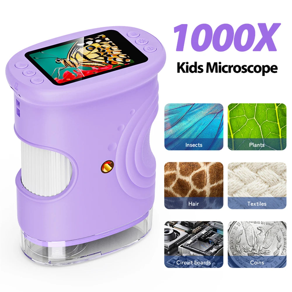 1000X Handheld Microscope for Kids