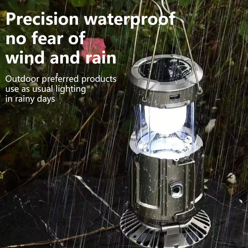 3-in-1 Portable Solar Camping Fan & LED Lantern