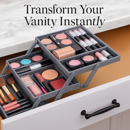 3‑Tier Rotating Makeup Organiser Tray