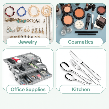 3‑Tier Rotating Makeup Organiser Tray