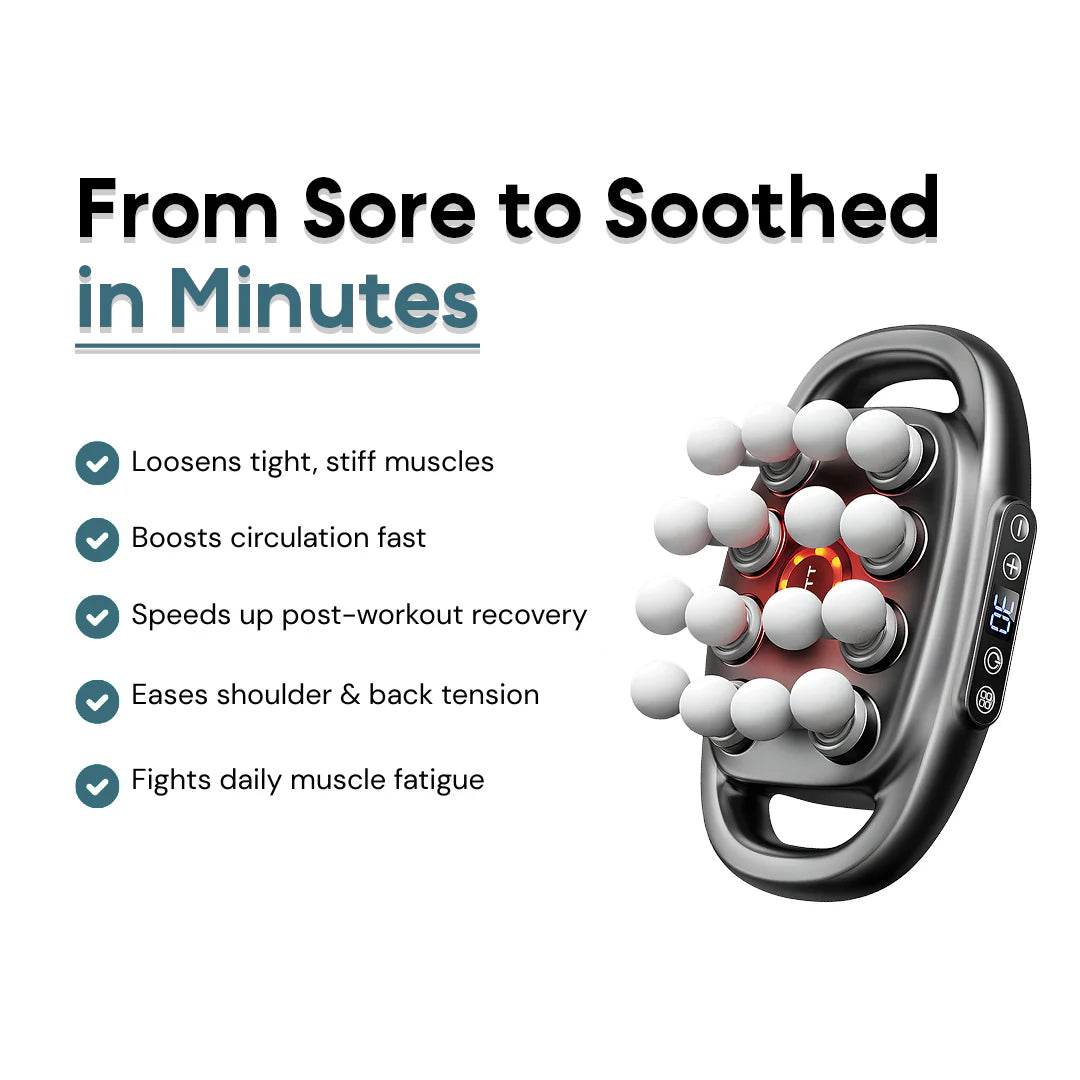 Deep Relief™ 16-Head Muscle Massage Gun